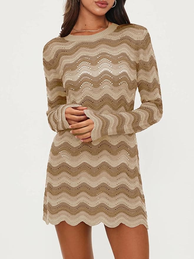 Stay Bright and Breezy: A Review of the Women's Crochet Colorful Mesh Summer Long Sleeve Cover Up